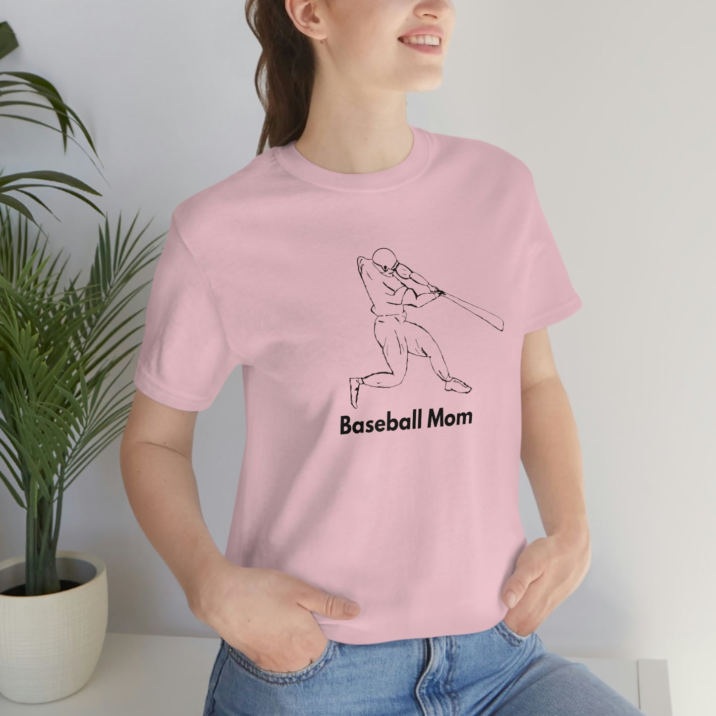 Premium Unisex Crewneck Play Hard T-shirt | Play Hard Pink Color Shirt | Play Hard Baseball T-Shirt | Black Logo